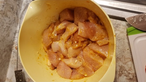 chicken marinating