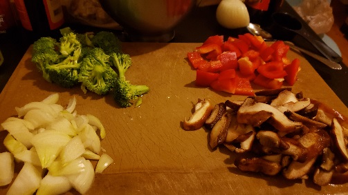 vegetables chopped