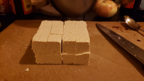 cubed tofu